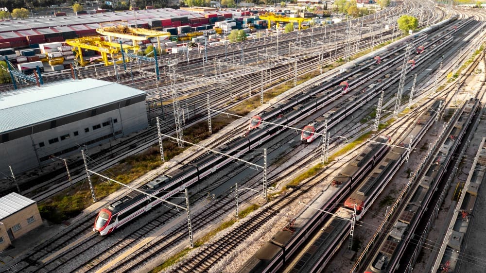 Concept of transportation and underground mapping involving trains and railways